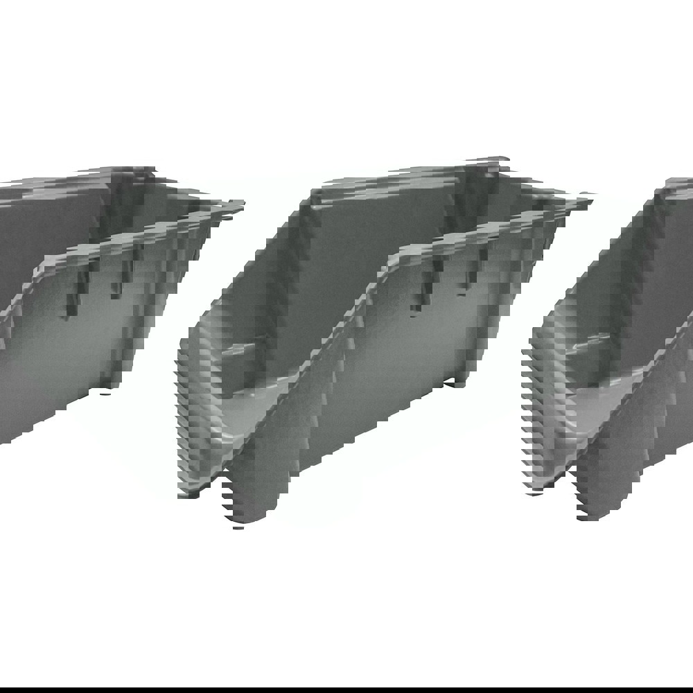 Bins; Bin Style: Hopper Front ; Shape: Rectangle ; Load Capacity (Lb. - 3 Decimals): 100.000 ; Color: Gray ; Stacking: Yes ; Hanging: No